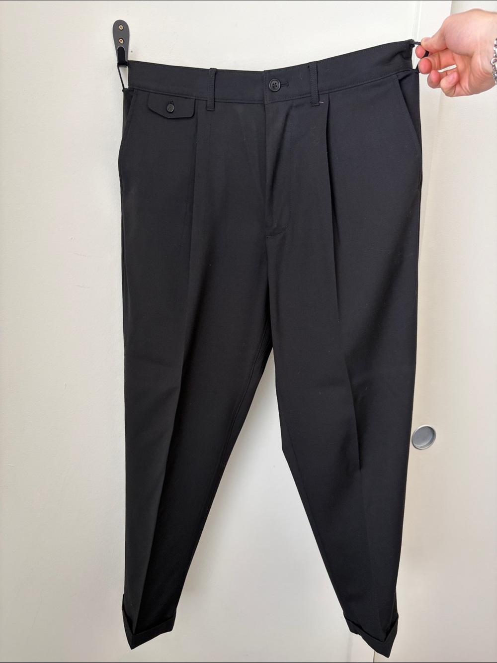 Alex Mill Standard Pleated Dress Pant (size 31, black)
